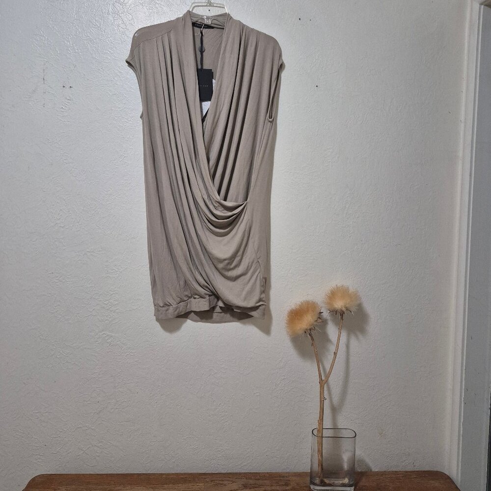 NWT Twin Set Drapey Surplice Jersey Dress - flaw